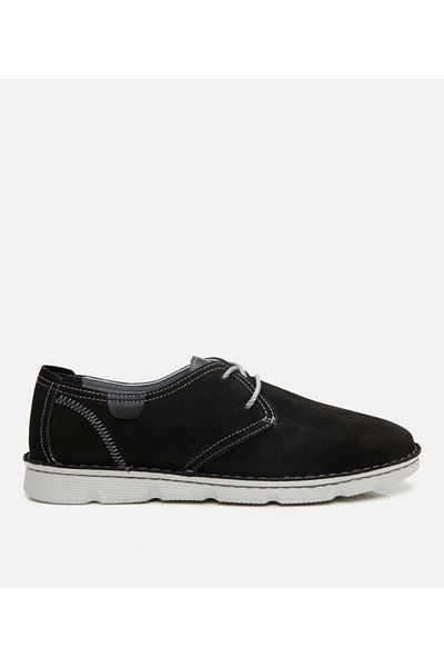 Hotiç Genuine Leather Black Men's Casual Shoes