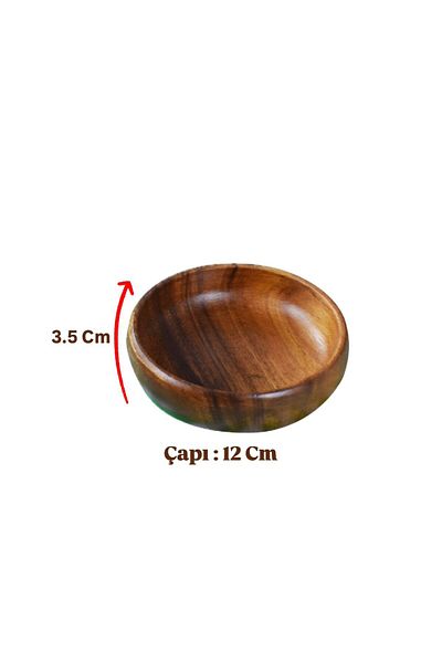 SepetçiBaba 4-Piece Acacia Round Bowl Large