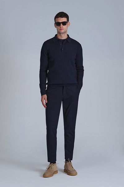 Lufian Pantaloni chino mov din lycra slim fit pentru bărbați cu culori asortate