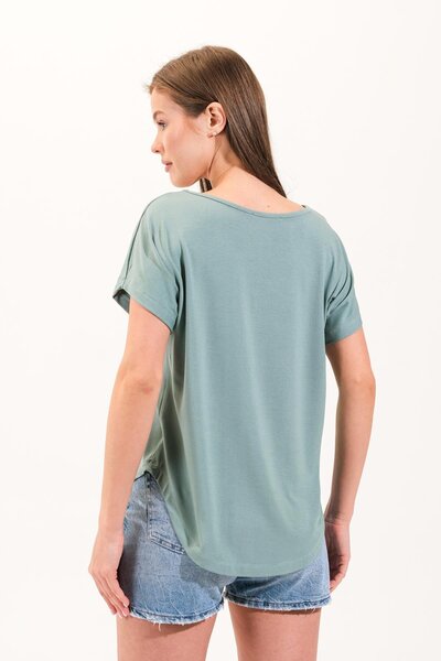 Signature Style 725107_kadın Düşük Kollu Yuvarlak Yakalı Cool&comfort Tshirt