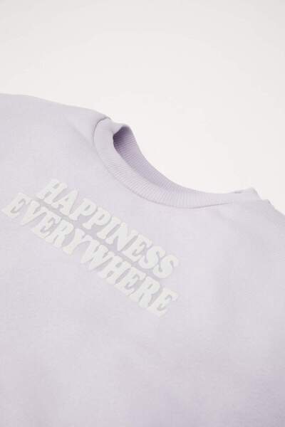 DeFacto Kız Bebek 2'li Takım Baskılı Sweatshirt Beli Lastikli Jogger Eşofman Altı D6206A5NS