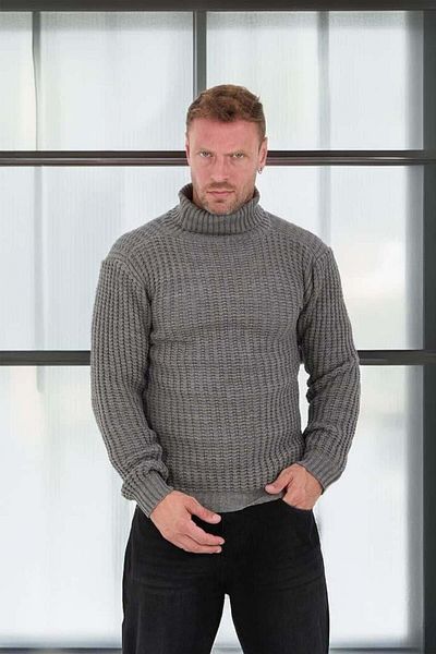 Valiberta Nopenli Ribbed Knitted Fisherman Sweater - Smoked