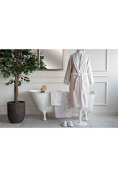 Pupilla Single Bathrobe Set Lion Ecru
