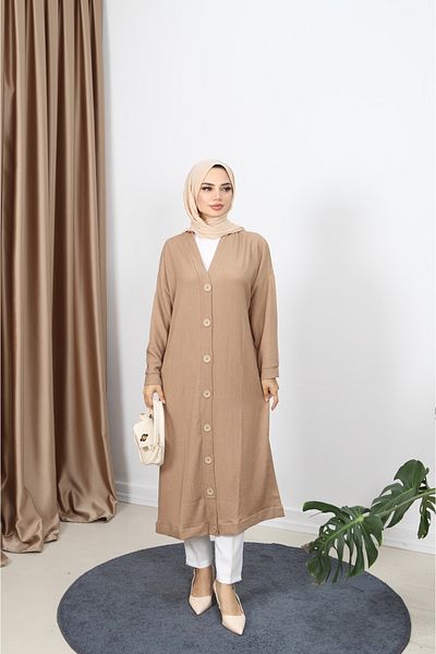 NİSUM MODA Bürümcük Long Cardigan