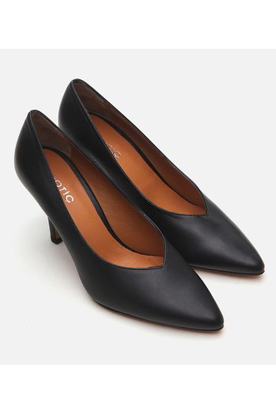Hotiç Women's Leather Black Stiletto