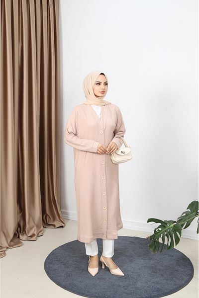 NİSUM MODA Bürümcük Long Cardigan