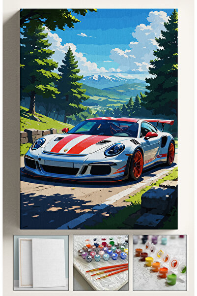 Corvo Sayılarla Boyama Çerçeveli Hobi Seti Numaralı Tuval Fırça Boya Dahil Ka...