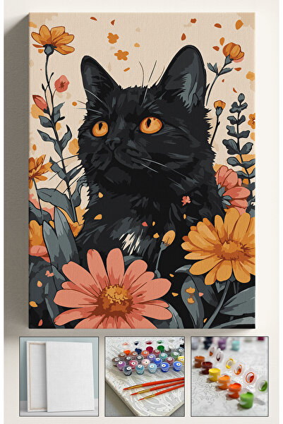 Corvo Sayılarla Boyama Seti Numaralı Tuval Fırça Boya Dahil Kasnaklı Set 40x5...