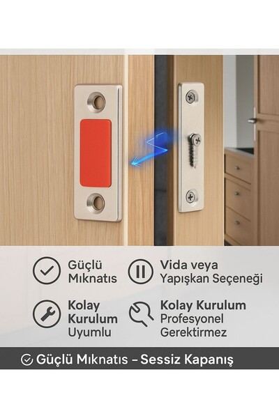 ARVALE 1 Adet Çok Amaçlı Kapı Stoperi Kapak Dolap Çekmece Mobilya Durdurucu Kapatıcı Mıknatıs
