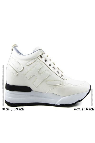Erkan Saçmacı Maria White Hidden Wedge Pantofi Casual