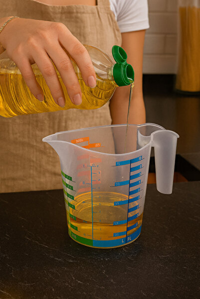 Dükkanönü Plastik Dereceli Renkli Ölçü Kabı 1000 ml Ap-9060