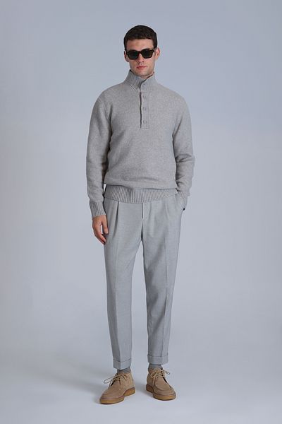 Lufian Pantaloni chino Bert Sports pentru bărbați, slim fit, gri deschis