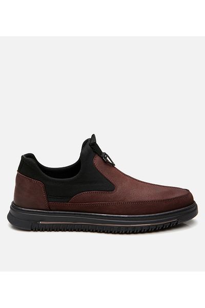 Hotiç Men's Leather Brown Casual Shoes