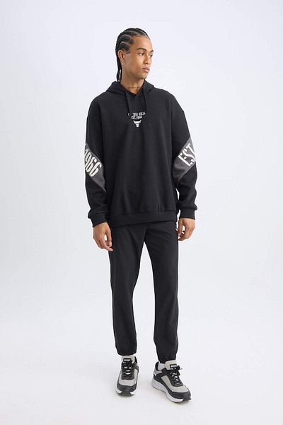 DeFacto Pantaloni de trening DeFactoFit Jogger NBA Chicago Bulls Slim Fit Îngust cu buzunare și pantaloni elastici D5631AX24AU