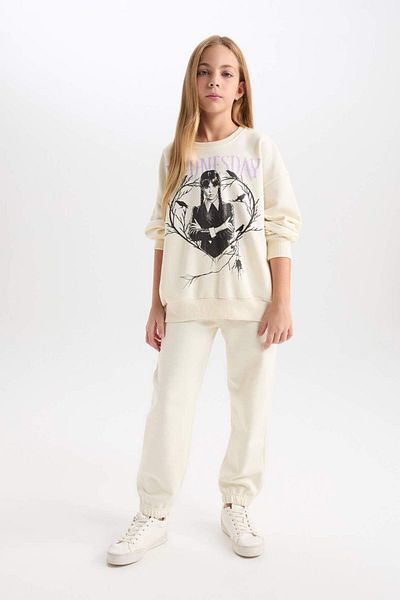 DeFacto Hanorac pentru fete Wednesday oversize cu decolteu lat D6064A824WN