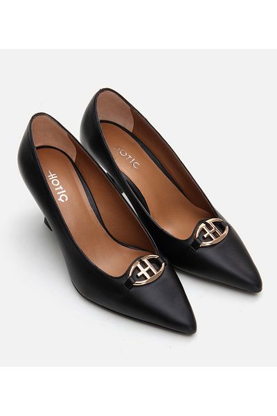 Hotiç Women's Leather Black Stiletto
