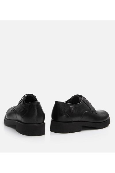 Hotiç Pantofi casual negri din piele pentru bărbați