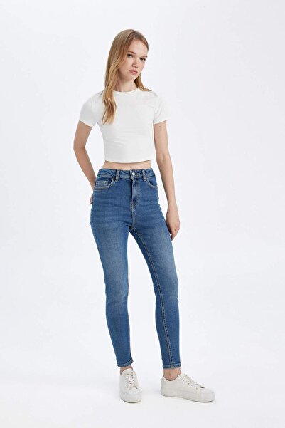 DeFacto Skinny Fit Yüksek Bel Bilek Boy Jean Pantolon C7611AX24WN