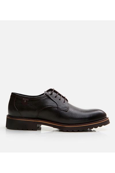 Hotiç Men's Leather Brown Casual Shoes