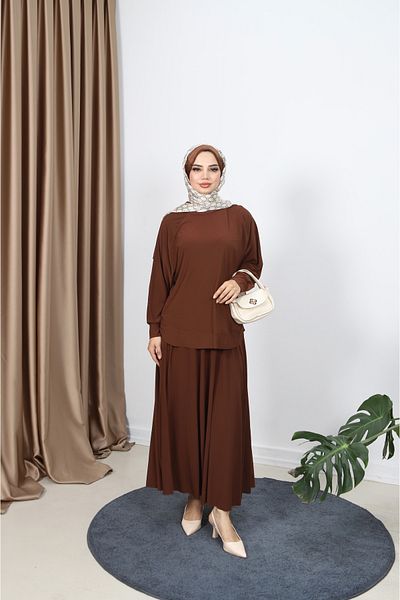NİSUM MODA Comfortable Sandy Skirt Suit