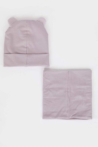 DeFacto Baby Girl Set of 2 Ribbed Camisole Beret Neck Collar C8174A524Wn