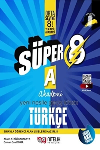 Nitelik Yayınları 8.SINIF YENİ NESİL TÜRKÇE SORU