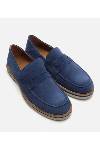 Hotiç Loafer din piele pentru bărbați, albastru bleumarin