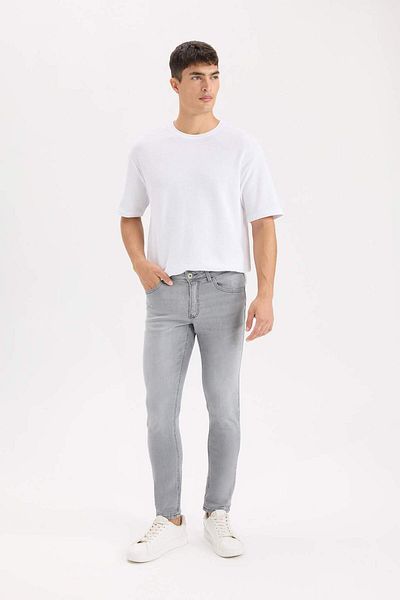DeFacto Pedro Slim Fit στενή εφαρμογή Κανονική μέση στενή τσέπη τζιν παντελόνι D0027AX24AU