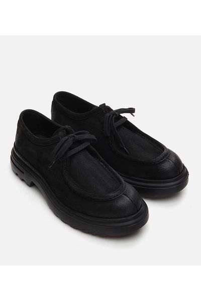 Hotiç Pantofi casual negri din piele pentru bărbați