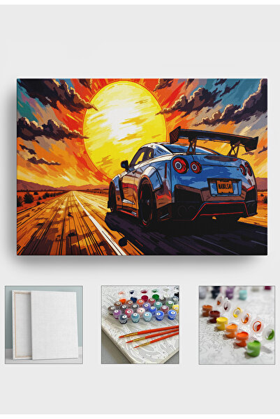 Corvo Sayılarla Boyama Çerçeveli Hobi Seti Numaralı Tuval Fırça Boya Dahil Ka...