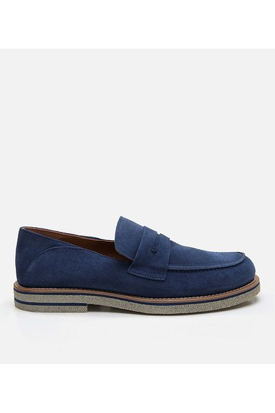 Hotiç Loafer din piele pentru bărbați, albastru bleumarin