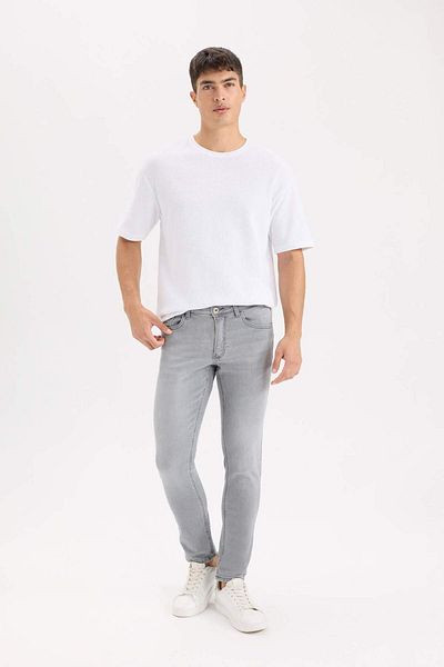 DeFacto Pedro Slim Fit στενή εφαρμογή Κανονική μέση στενή τσέπη τζιν παντελόνι D0027AX24AU