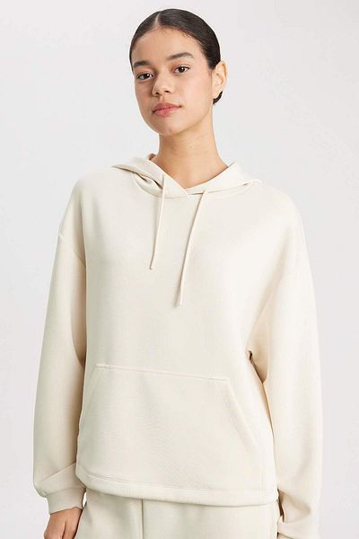 DeFacto Defactofit Premium Oversize Hooded Kangaroo Pocket Sports Sweatshirt B5206Ax24Au
