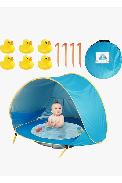 seyuse Baby Beach Tent Uv Protected Waterproof Uv Protected Sea Children's Tent (6 Ducks with Gifts)