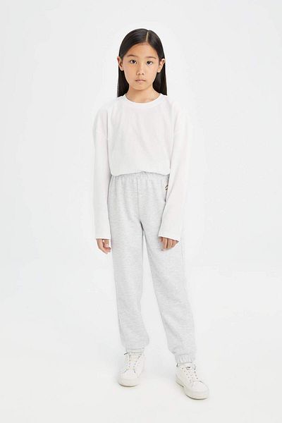 DeFacto Pantaloni de sport Jogger imprimați cu talie elastică pentru fete D2757A824WN