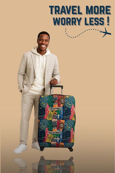 Trendglobal Valisa Valisa Husa Protectie Model Mixt Bleumarin
