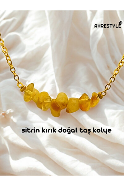 ayrestyle 45 cm Gold Color Thin Chain Natural Stone Necklace – Amethyst, Lapis Lazuli, Citrine