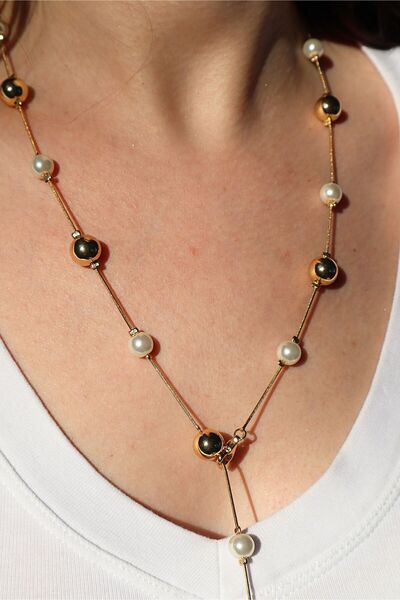 LUMİTO Lumito Aldemarin Inci Gold Kolye