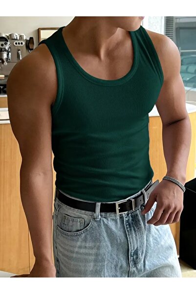 khalif Men's Camisole Fabric Twill Undershirt