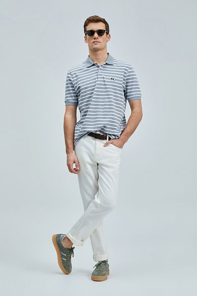 Lufian Jon Smart Men's Polo T-Shirt Gray