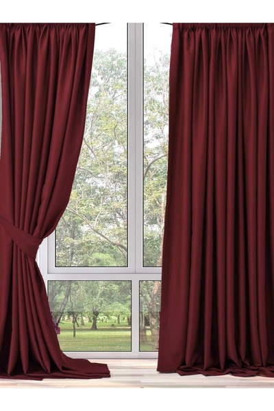 NİVEMESHOME Бургунди черна завеса за затъмняване, черна завеса за затъмняване Apm