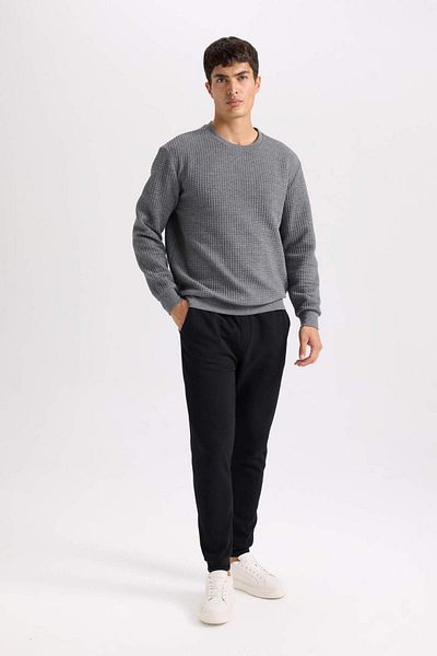 DeFacto Hanorac jacquard cu decolteu obișnuit D5392AX24AU