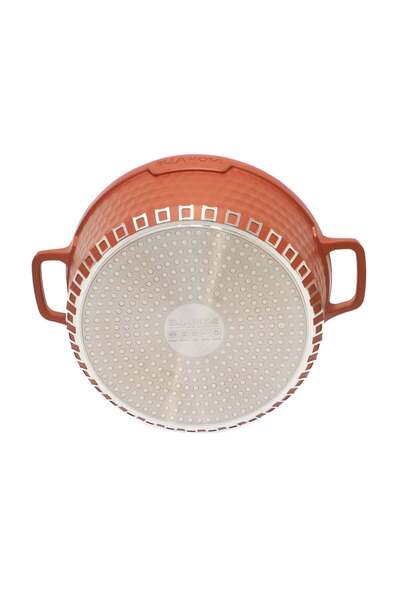 Ella Home Italia Cast aluminum pot with lid, Ella Home, burgundy, 6.3L, 28 cm