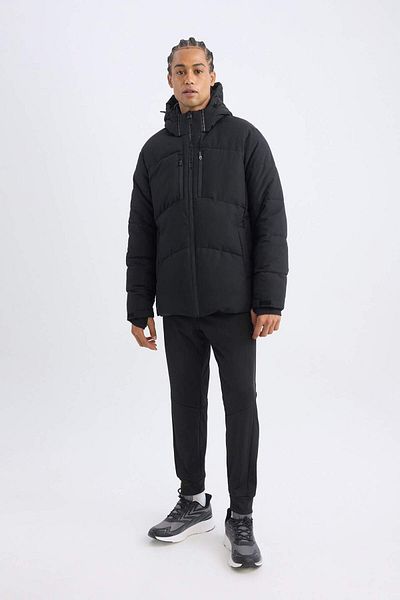 DeFacto Fit Water Repellent Slim Fit Glugă Închidere cu fermoar Buzunar din țesătură de mătase Palton A3519ax24wn