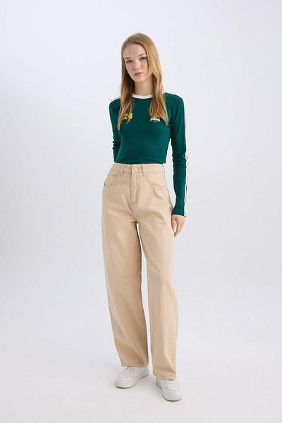 DeFacto Pantaloni de iarnă din Gabardine cool - Baggy Fit, buzunare, talie normală D3761ax24au