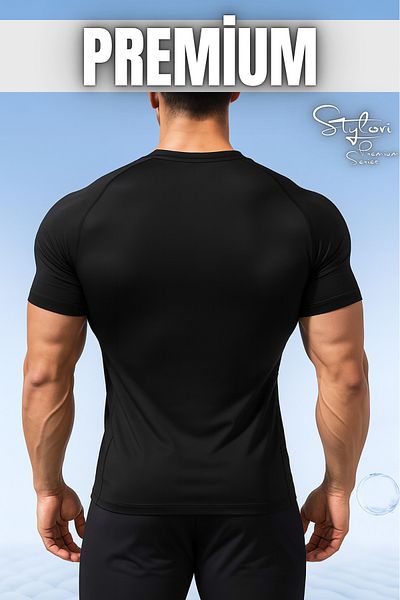 Stylovi Spider Man Premium Compression - Spider Printed Black Short Sleeve Tshirt Sportsman Body T-Shirt Black