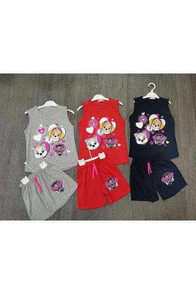 Neefy 2025 Summer New Season 3 Sets 6 Pieces Printed First Quality Athlete Combed Cotton Set