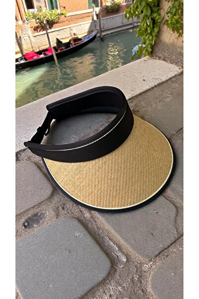 BY SCK Kadın Hasır Şapka Yazlık Plaj Şapka Premium Kalite - Katlanabilir - Ka...