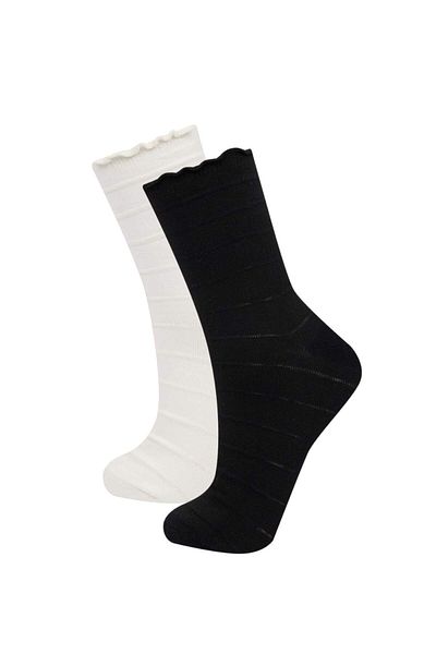 DeFacto 2-teilige lange Baumwollsocken für Damen D7720axns