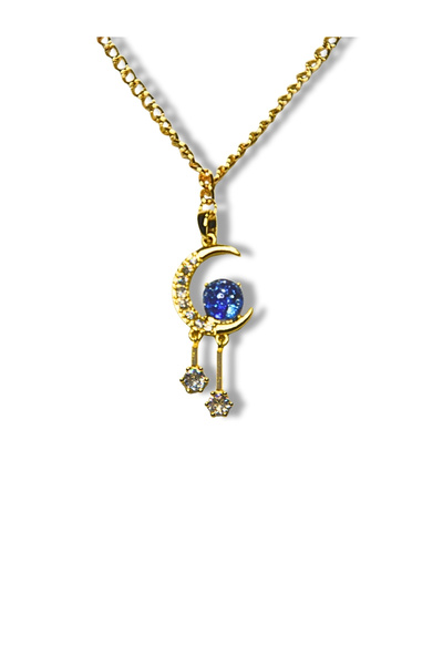 rmys Zircon Moon and Galaxy Necklace